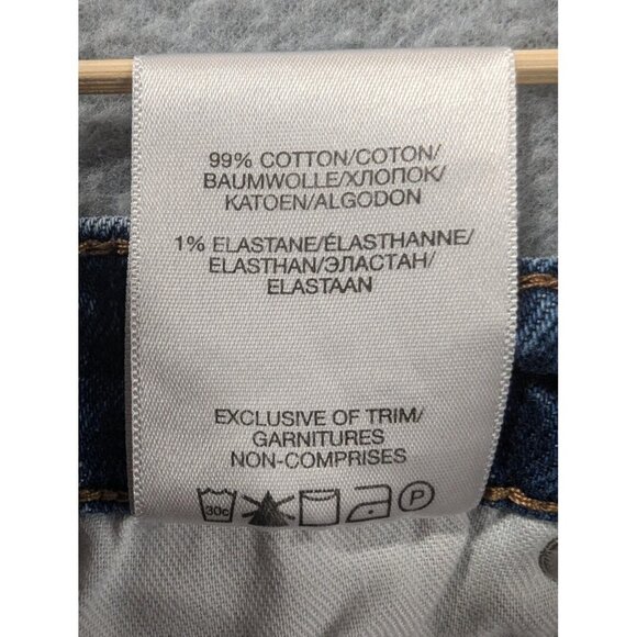 Silver Jeans Co Frisco Straight Crop Jeans Womens 16 Blue Distressed Raw Hem - Picture 13 of 13